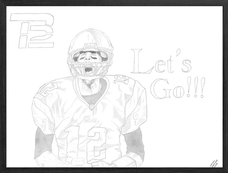 Tom Brady Graphite Portrait