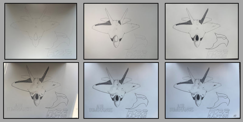 F-22 Raptor Graphite Drawing