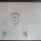 Original 18x24" graphite portrait of Tom Brady by artist Merwin.