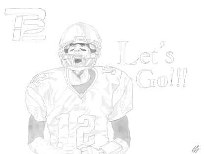 Tom Brady Graphite Portrait